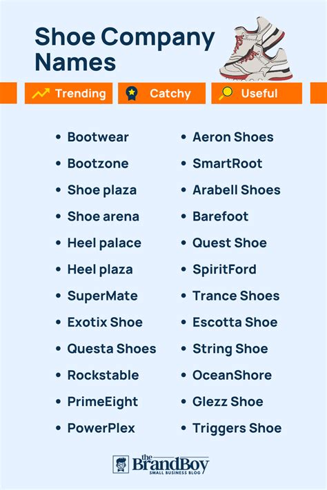 shoe business name ideas